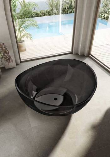 بانيو ديكور فاخر زجاج اسود VERCO  150*150