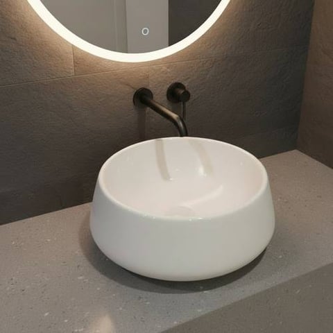 حوض مغسلة خارجي ابيض  مقاس 42X42 cm  فيركو  VERCO