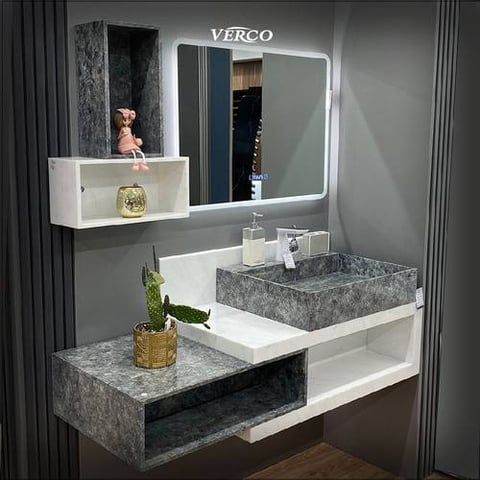 مغسلة تصنيع رخام فيركو تفصيل حسب الطلب مقاس 50*130 VERCO