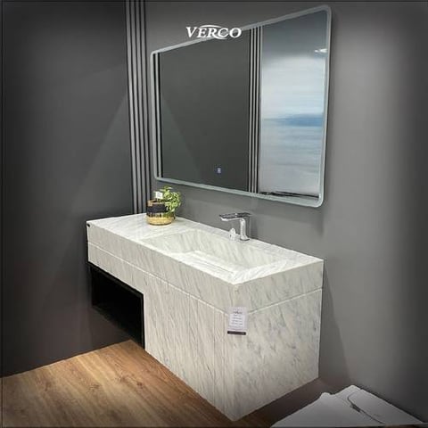 مغسلة تصنيع رخام فيركو تفصيل حسب الطلب مقاس 50*130 VERCO