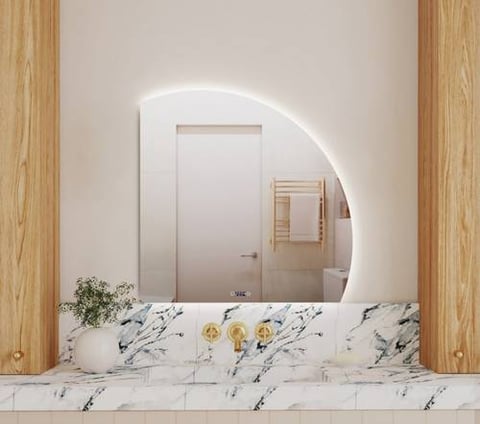 مرايا ربع دائرة  ساعة (L)  مقاس 150x85 cm فيركو - VERCO