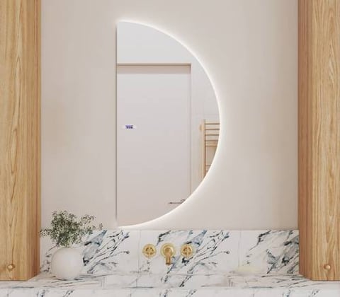 مرايا نصف دائرة ساعة (L)  مقاس 140x70 cm فيركو - VERCO