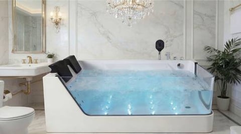 جاكوزي فيركو فاخر شلال ابيض VERCO 180*110 cm