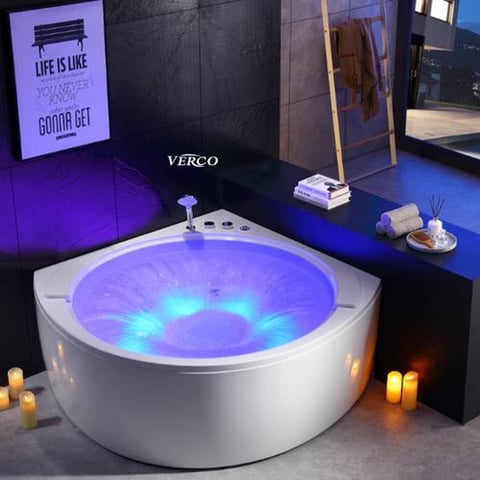 جاكوزي فيركو فاخر شلال كامل ابيض مقاس VERCO 150*150 cm