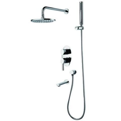طقم خلاط جداري 4 قطع كروم فيركو VERCO
