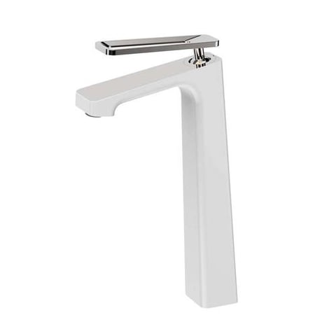 VERCO White & Chrome Tall Basin Mixer