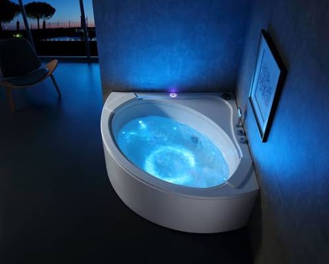 جاكوزي فيركو زاوية فاخر شلال كامل ابيض VERCO 155*155 cm
