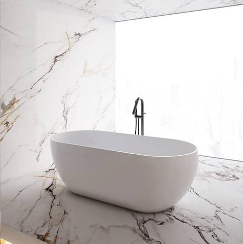 بانيو ديكور فاخر ابيض فيركو مقاس VERCO 160X75 cm