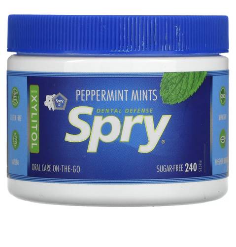 كلير Spry، أقراص بالنعناع الفلفلي، خالٍ من السكر، 240 قطعة