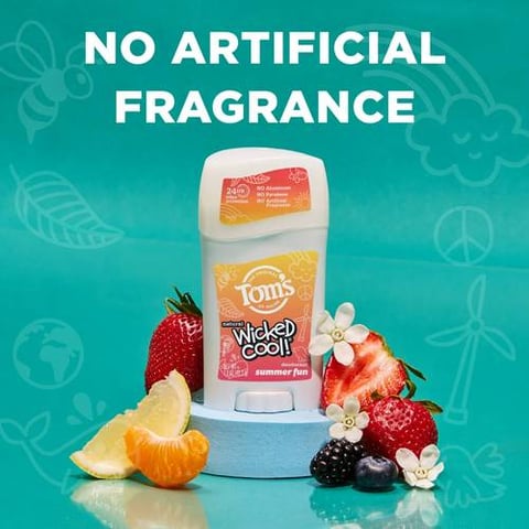 ‏Tom’s of Maine - Deodorant for Kids مزيل عرق نباتي 100% للأطفال بالفايتمن سي