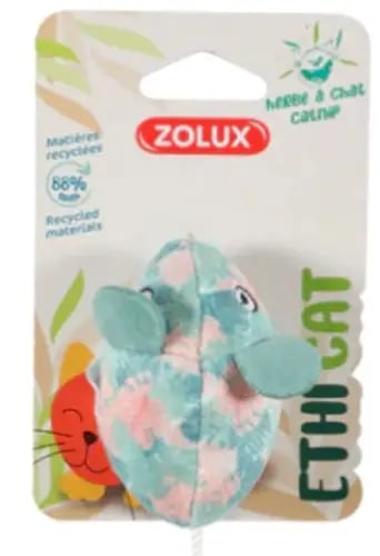 ZOLUX Ethi'cat Mouse Cat Toy w/ Catnip Made from Recycled Materials -  Multi-Color 
