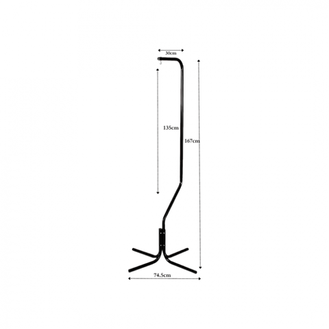 Dayang Metal Bird Cage Stand w/ Hanging Hook & Strong Support Base – 167 cm Height - Black 