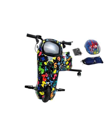 Large Electric Drift Scooter - 36 Volt Typography Design