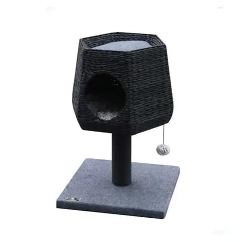 Felyn  Go Vertical Cat Scratching Post Tower w/ Cozy Condo & Square Base