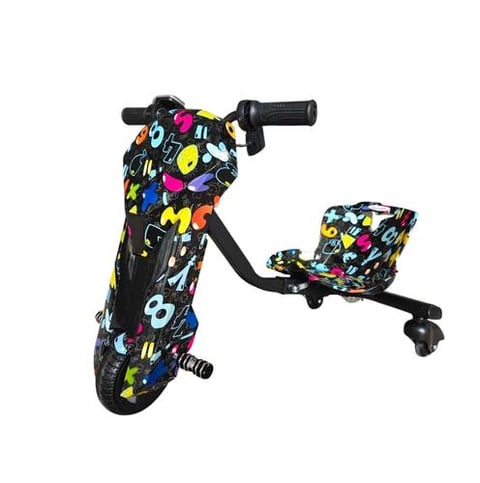 Mini Drift Scooter - 36 Volt Colorful Letters Design