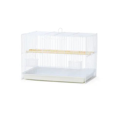 Dayang Bird Cage Model 600 with Perch and 2 Feeders – 45x28x31 cm - White