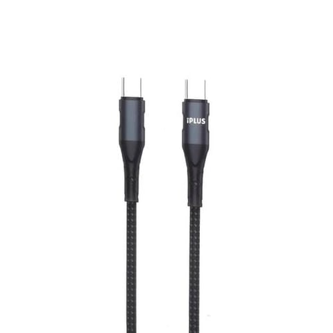 كابل شحن سريع iPLUS USB-C إلى USB-C - بطول 1 متر، قدرة 60 واط
