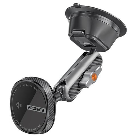 Promate 15W Certified MagSafe Compatible FlexiGrip™ Wireless Car Charger