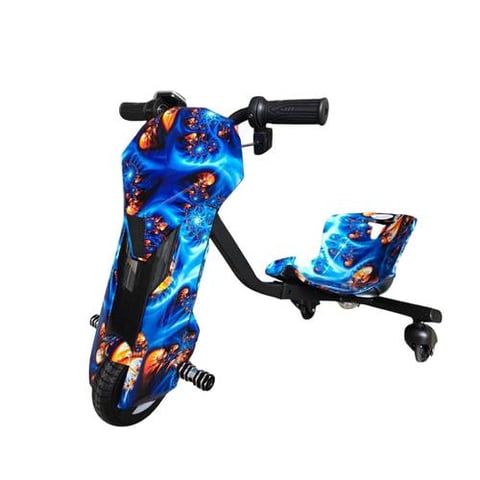 Mini Drift Scooter - 36 Volt Blue Swirl Design