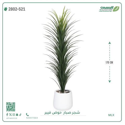 شجرة صبار صناعية ( ارتفاع 170 سم ) حوض فيبر