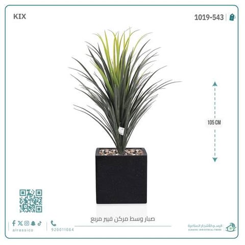 شجرة صبار اصطناعى بمركن فيبر مربع