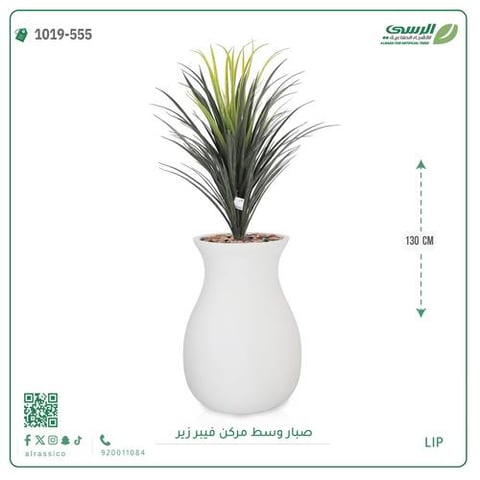  شجرة صبار اصطناعي بمركن فيبر زير