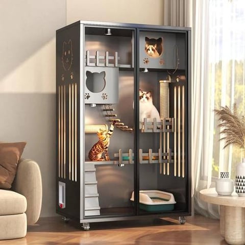 فيلا فاخرة بتصميم عصري للقطط مقاس 90cm*60cm*155cm