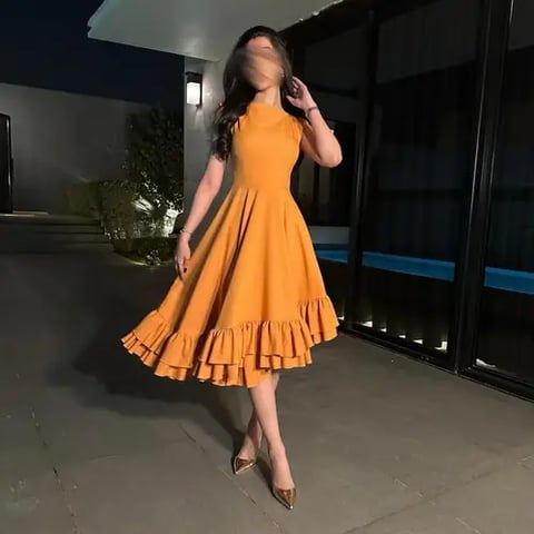 فستان سهره طوبي كت بكسرات راقية