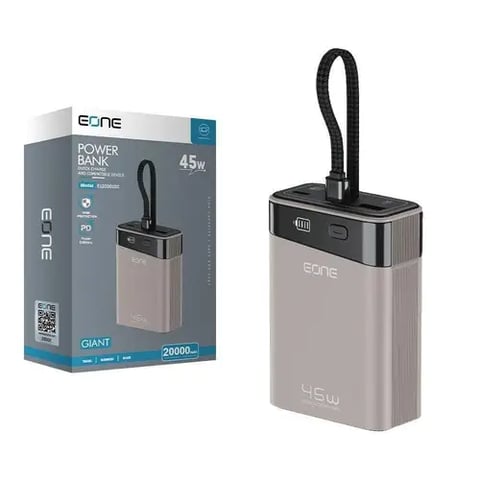 Eone Power Bank 20,000 mAh (45 Wh) Built-in Cable - Desert