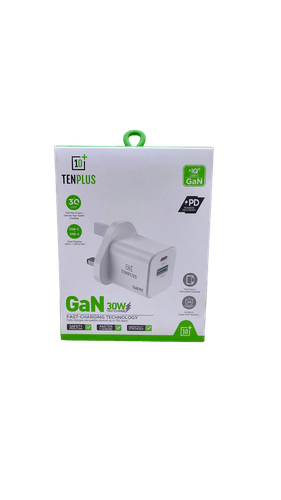 TenPlus 30W Wall Charger - White