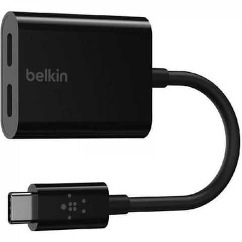 Belkin Type C to audio cable + charging - black