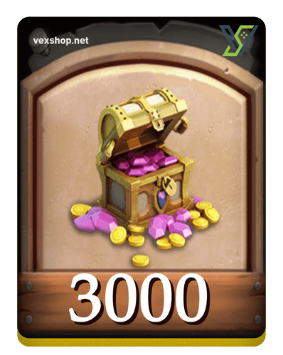 شحن جواهر كاستل كلاش 3000 جوهرة