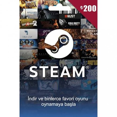 بطاقة شحن Steam بقيمة 200 ليرة - تركي - [ مفتاح ]