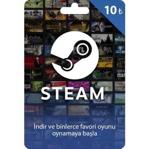 بطاقة شحن Steam بقيمة 10 ليرة - تركي - [ مفتاح ]