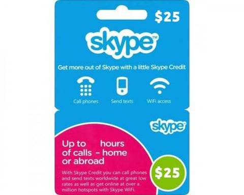 بطاقة شحن Skype بقيمة 25$ - عالمي - [ مفتاح ]