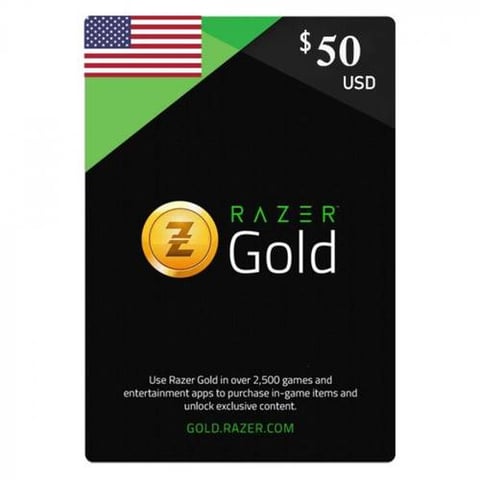 بطاقة شحن ريزر جولد بقيمة 50$ - أمريكي - [ مفتاح ]