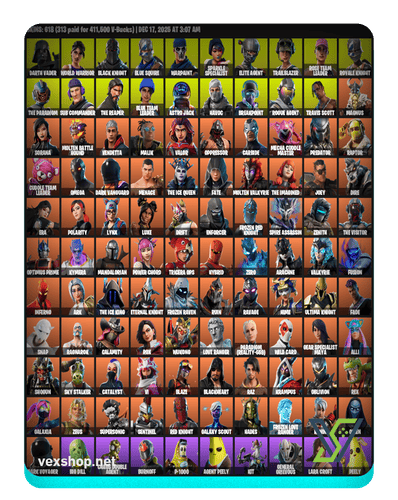 شراء حساب فورت نايت FN Any Platform | 618 Skins | SK: Darth Vader, World Warrior, Black Knight, Blue Squire, Warpaint | #200485078 [وصول كامل]