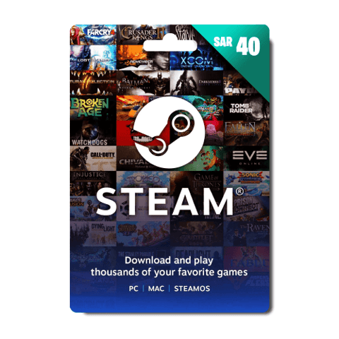 بطاقة شحن Steam بقيمة 40 ريال - سعودي - [ مفتاح ]