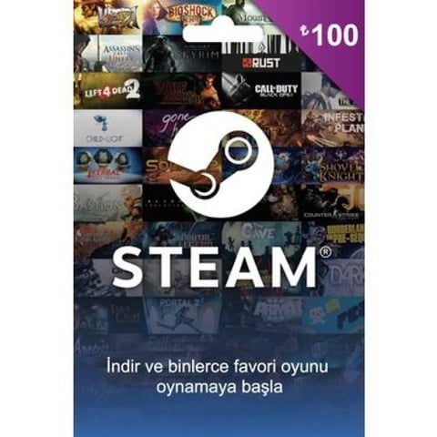 بطاقة شحن Steam بقيمة 100 ليرة - تركي - [ مفتاح ]