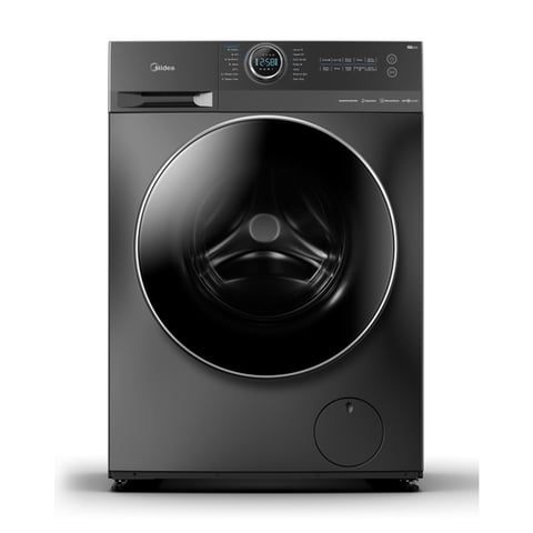 ميديا غسالة تعبئة أمامية انفيرتر - 12 كيلو - 14 برنامج - واي فاي - تيتانيوم - MF200W120W/T-SA