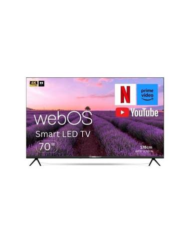 تلفاز LED ذكي مقاس 70 بوصة نظام ويب أوس – TH-70WBS20 – عرض UHD 4K مع تقنية Dolby Vision لتجربة مشاهدة غامرة - ريموت ماجيك مع حامل جداري مجاني