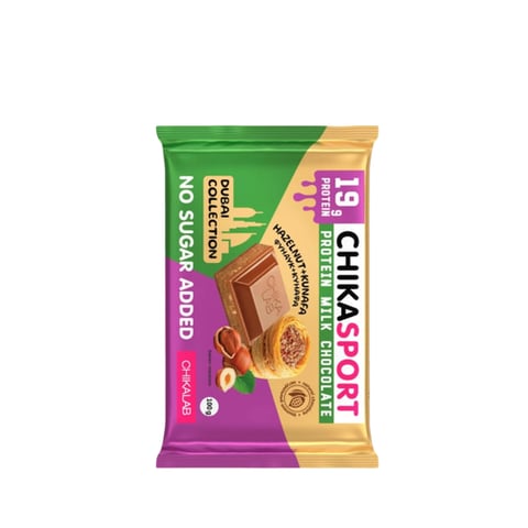 Chikalab Protein Milk Chocolate 100g - Dubai Kunafa Hazelnut