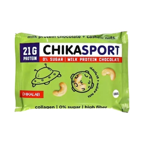 Chikalab Chikasport Milk Protein Chocolate with Cashew