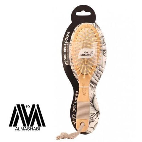 Rose Aroma Wooden Hair Brush 4738