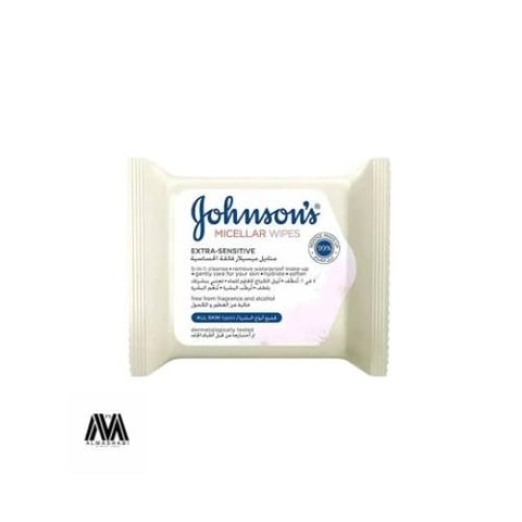 Johnson's Micellar Makeup Remover Wipes for Sensitive Skin - 25 Wipes