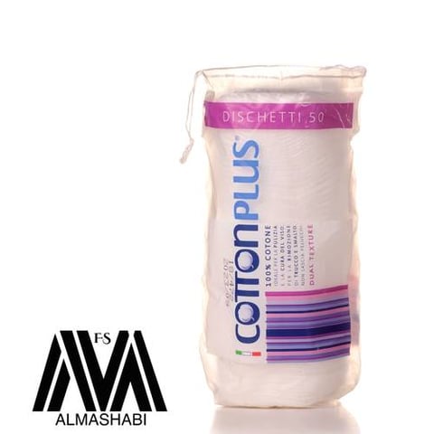 Cotton Plus Italian Cotton Round Makeup Remover 50 Pieces
