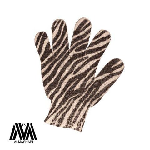 Professional black loofah 2 pieces gloves