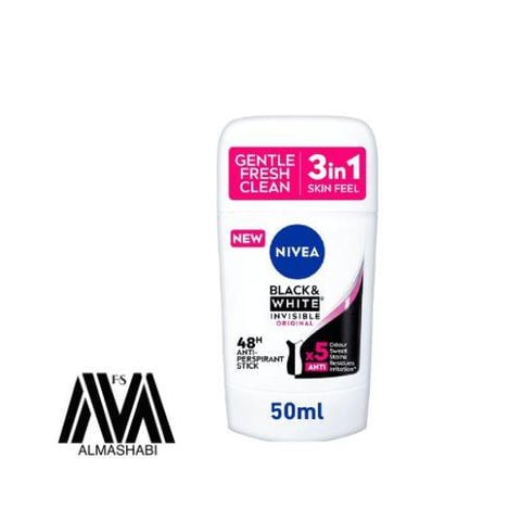 Nivea Black White Deodorant Stick for Women, 50 ml
