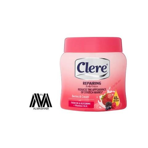 Clear Raspberry Moisturizing Body Cream with Vitamin E and A 500 ml