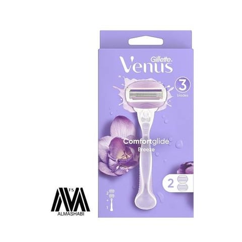Gillette Venus ComfortGlide Breeze Razor with 2 Refill Heads (Pack of 3)